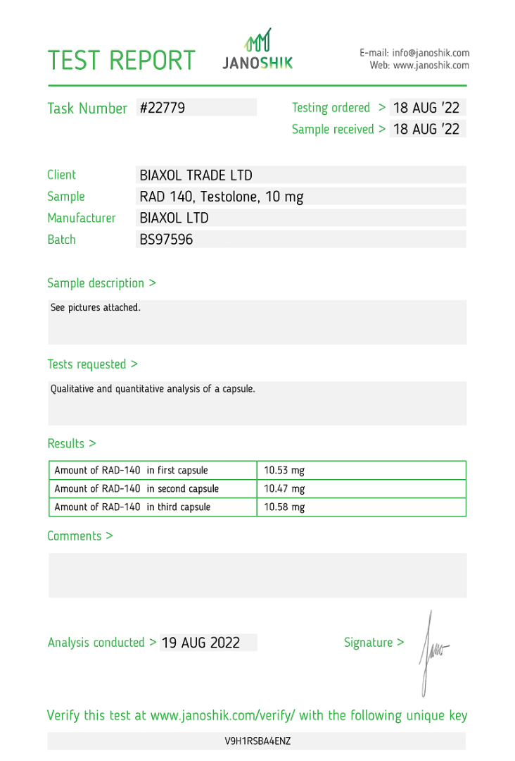 TESTOLONE (RAD140)