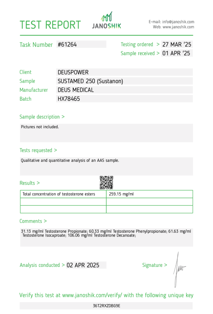 SUSTAMED 250 (Sustanon)