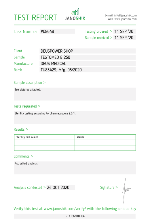 TESTOMED E 250 (Testosterone Enanthate), Deus Medical, Köp steroider online - www.deuspower.shop