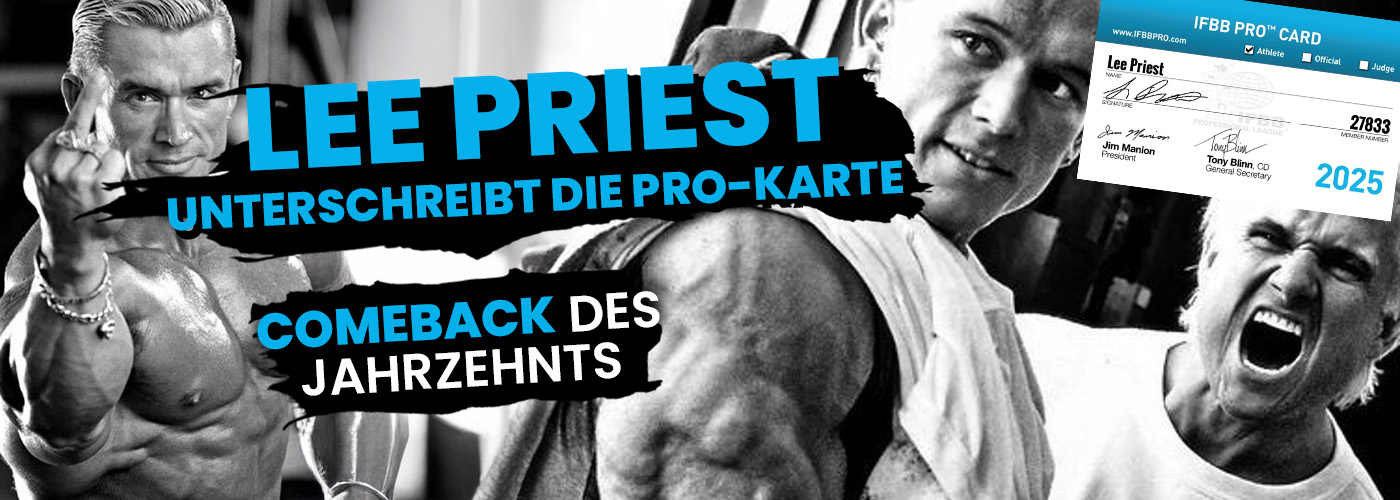 Lee Priest signiert Pro Card